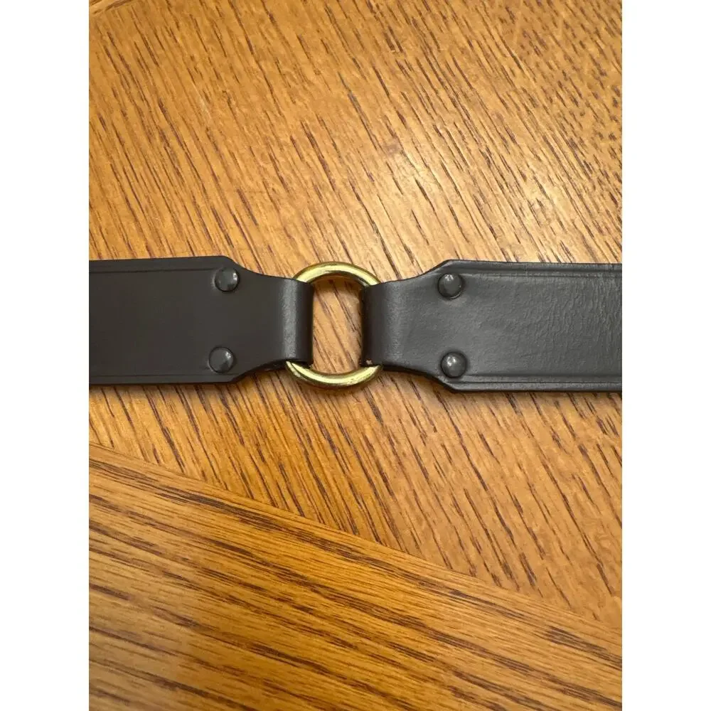 1960s Vintage Boy Scouts of America Leather Belt Brass Be Prepared Buckle 36